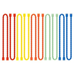 10 Stück 12 Zoll Silikon Kabelbinder Wiederverwendbar Twist Kabelbinder Riemen zum Bündeln - Bild 1 von 7