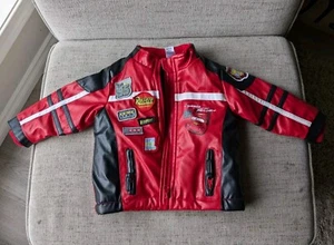 Disney Pixar Cars | LIGHTNING MCQUEEN  Faux Leather Jacket (12-18m) | RED  - Picture 1 of 14