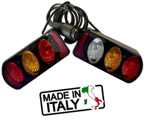 KIT FANALI POSTERIORI PER RIMORCHI CARRELLI APPENDICE FACILI DA INSTALLARE .. - Foto 1 di 6