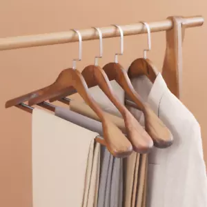 50 Abrigo de Madera Extra Ancho Chaqueta Traje Colgador Resistente Madera Antideslizante Colgador - Imagen 1 de 6