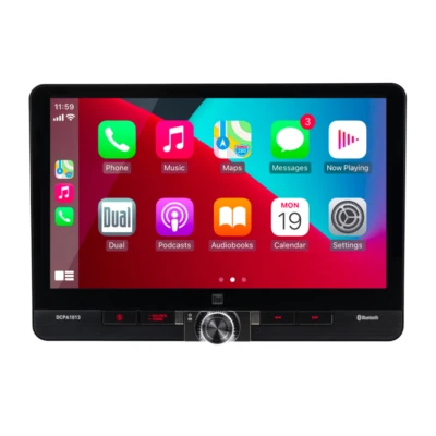 Dual DCPA1013 1-DIN 10.1" Apple CarPlay Android Auto Digital Multimedia Receiver - Image 1 of 4
