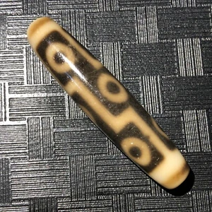 Unique Magic Power Tibetan Old Agate 9Eye Totem dZi Bead Amulet12*55mmN019 - Picture 1 of 10