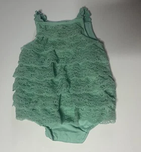 Cherokee Newborn Mint Green Baby Girl Romper - Picture 1 of 2