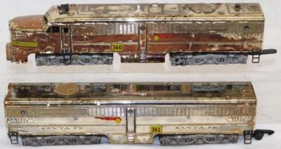 American Flyer 360 361 Santa Fe PA-1 PB Diesel Chromed 1950 Serviced & Runs - Image 1 of 4