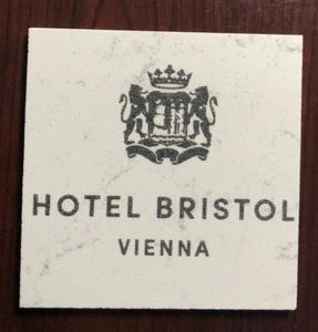 Vintage Hotel Bristol Vienna Austria Marble Coaster - Picture 1 of 1