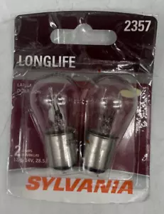 Sylvania LongLife 2357 Pack Of 2 Halogen Bulbs NEW FAST SHIPPING - Picture 1 of 2