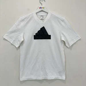 Adidas T Shirt Unisex Kids 13-14 Years Old White Puff Print Logo Short Sleeve - Picture 1 of 11