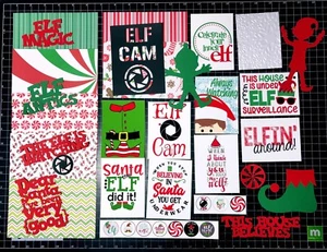 ELF SURVEILLANCE Scrapbook Kit! Project Life, Paper, die cuts, Christmas Elf, - Picture 1 of 1