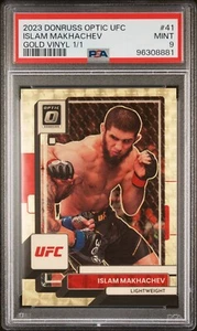 Vinilo óptico dorado 2023 Islam Makhachev 1/1 PSA 9 como nuevo #41 verdadero 1 de 1 campeón - Imagen 1 de 2