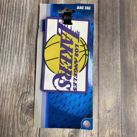 NBA Los Angeles Lakers Rubber Luggage Tag Golf Bag Tag Backpack I.D. Tag Cover