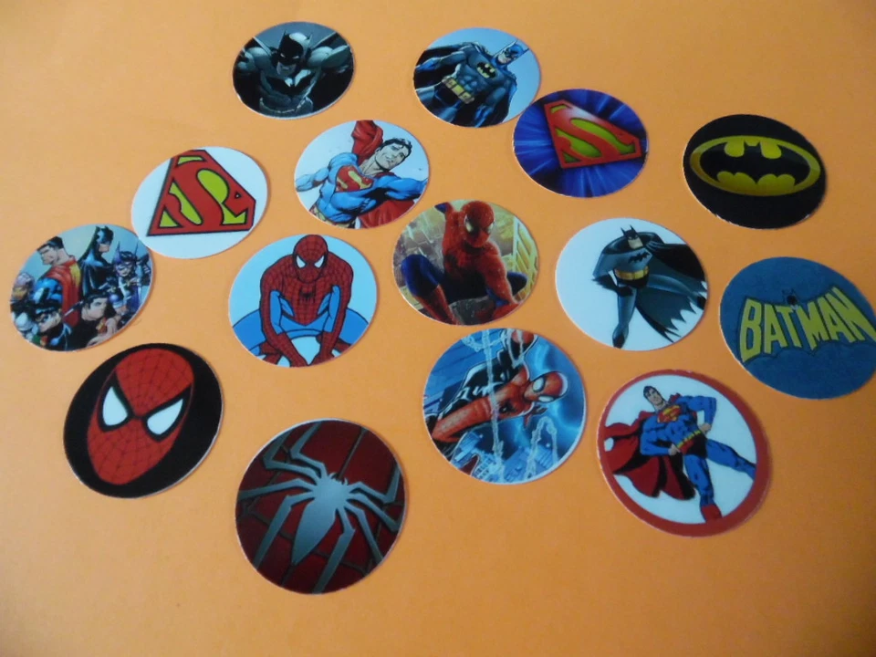 Imágenes de tapa de botella de una pulgada precortadas BATMAN SPIDERMAN SUPERMAN envío gratuito Foto 1 de 1