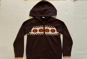 Gymboree Brown Pumpkin Harvest Sweater Hoodie Size 6 Good Used Condition - Picture 1 of 5