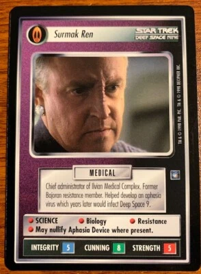 1998 Decipher Star Trek Deep Space Nine Surmak Ren Free Shipping - Image 1 of 2