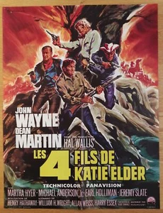 4 FILS DE KATIE ELDER John Wayne affiche cinema originale 80x60 cm '65 western - Afbeelding 1 van 1