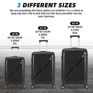 4 Wheel Suitcase HardShell 3pc SET - Clearance Large Medium & Cabin Lightweight - Picture 1 of 70