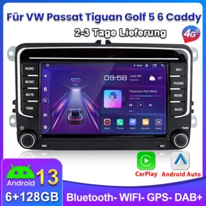 6+128G Carplay Android 13 autoradio GPS Nav per VW Touran Golf 5 6 Passat Tiguan - Foto 1 di 14