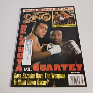 The Ring Boxing Magazine March 1999 Oscar De La Hoya vs Quartey Roy Jones - Picture 1 of 6