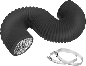 4 Inch 8 Feet Dryer Vent Hose,Flexible Insulated Air Ducting,Vent Hose PVC Alumi - Picture 1 of 9
