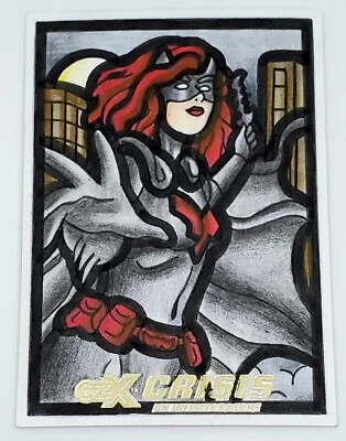 Cryptozoic Czx Crisis Sur Infinite Earths Sketch Par Christina Charbali Batwoman - Photo 1/3