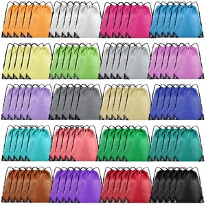 20 Colors Drawstring Backpack Bulk Backpack Ployster Drawstring Bags 100pcs - Picture 1 of 5