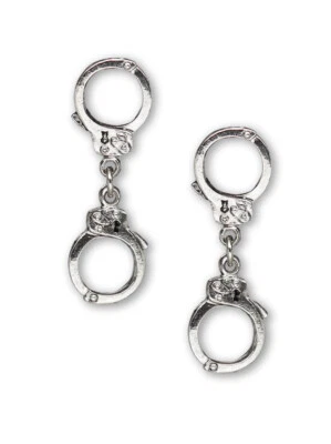 Pendientes de poste de doble esposa plata estaño colgantes #011 Foto 1 de 4