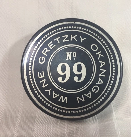 WAYNE GRETZKY NO. 99 PUCK, AUTO SIGNED, OKANAGAN WINERY Cover