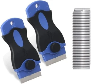 2er Pack Rasierklingen Schaber Werkzeug mit 30 Klingen für Glasofen & Farbe - Bild 1 von 5