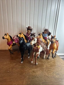 Dreamworks Spirit Riding 8 Piezas Caballo Y Muñeca Lote Spirit Rain, Jerjes, Suerte - Imagen 1 de 9