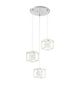 Kovacs San Martin 3 Light 17"W Integrated LED Multi Light, P1863-084-L - Nickel - Picture 1 of 4