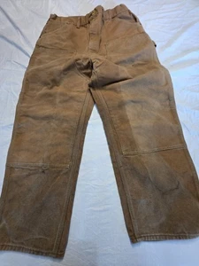 Carhartt Double Knees Herren Größe 38x28 hellbraun verwaschen Hose hergestellt in den USA  - Bild 1 von 12