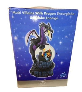 RARE ORIGINAL Disney Villains Maleficent Dragon Musical Snow Globe Music - Picture 1 of 16