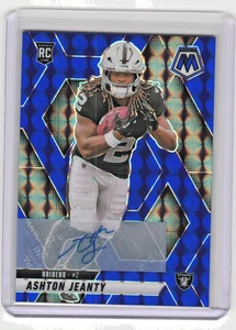 2025 Panini Mosaic Ashton Jeanty Blue TRUE ROOKIE /99 Auto SP #345 RAIDERS - Picture 1 of 2