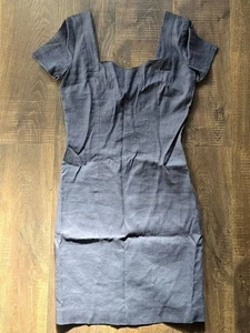 Vintage Versace Gr. 32/46 Etuikleid Midikleid mit Schlitz - Bild 1 von 13