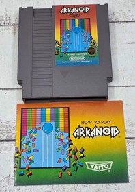 Arkanoid (Nintendo NES, 1987) Authentic Taito Game Cartridge & Manual Tested