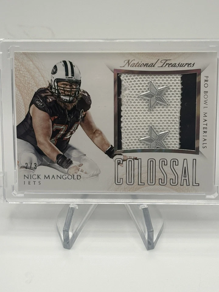 2015 Panini National Treasures Colossal Pro Bowl Materials Stars /3 Nick Mangold - Image 1 of 2