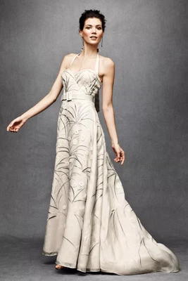 Anthropologie x BHLDN Trumpeted Pavot Wedding Gown Parchment NWT Sz 4 MRSP $4000 - Image 1 of 4