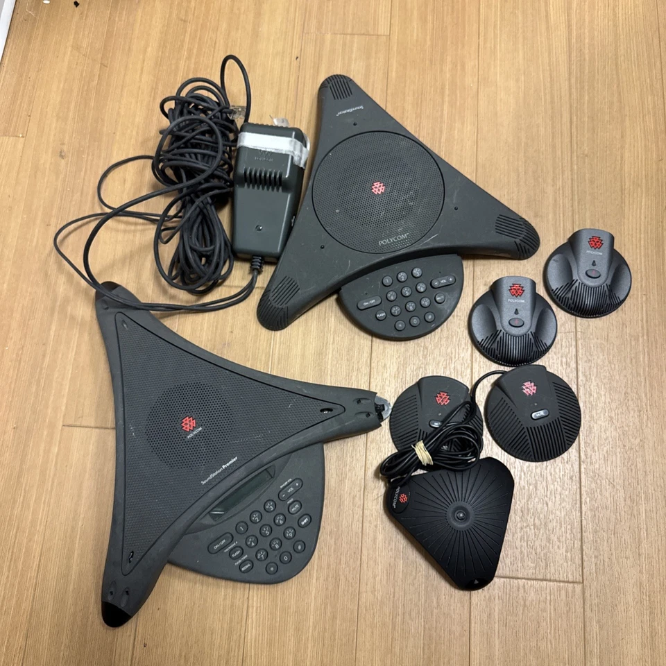 Лот товаров Polycom SoundStation Premier, SoundStation, внешние микрофоны и настенный модуль - Изображение 1 из 4