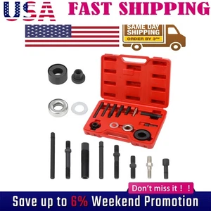 Pulley Puller and Installer Power Steering Pump Remover Alternator 13 PCS w/Box - Picture 1 of 13