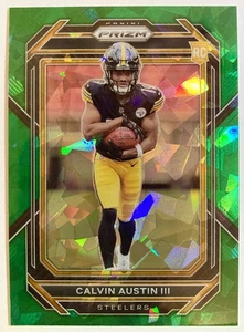 2022 Panini Prizm #338 CALVIN AUSTIN III Green Ice Prizm Rookie RC Steelers SSP - Foto 1 di 2