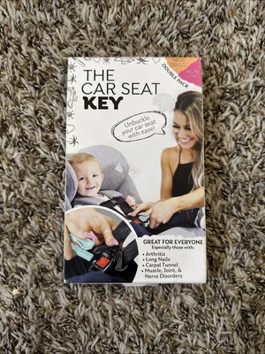 Accesorios para asiento de coche The Car Seat Key - Paquete doble rosa neón naranja nuevo Foto 1 de 2