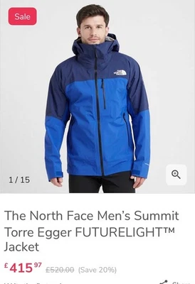 North Face Summit Torre Egger Futurelight jacket blue Only Size M in UK £520 RRP - Image 1 of 4