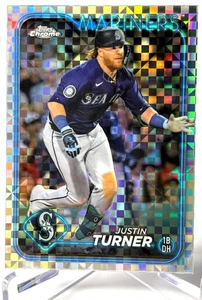 JUSTIN TURNER 2024 TOPPS CHROME UPDATE X-FRACTORS #USC84 SEATTLE MARINERS NM - Picture 1 of 3