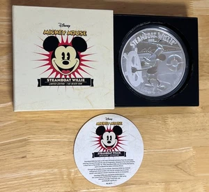 2015 Niue Disney Mickey Mouse STEAMBOAT WILLIE 1 Kilo Silber COA & OGP - Bild 1 von 8