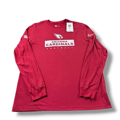 NUEVO CON ETIQUETAS Nike NFL On-Field Arizona Cardinals Dri-Fit Camiseta Manga Larga Para Hombres XL Foto 1 de 4