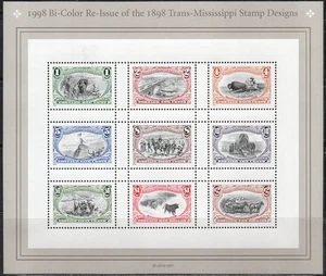 US Scott #3209, Trans-Mississippi Issue, Cent., pane of 9, MNH - Picture 1 of 1