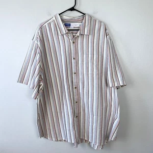 Old Navy Everyday Shirt Short Sleeve Button Down Regular Fit Striped Size XXXXL - Picture 1 of 8