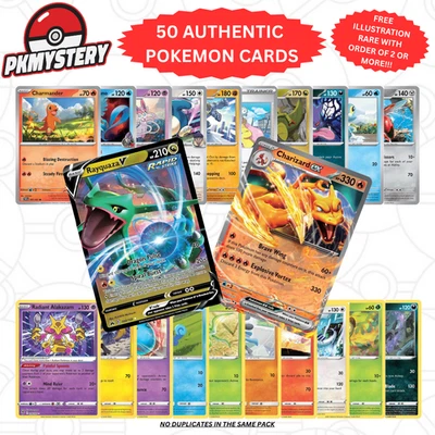 Pokémon Card Lot 50 AUTHENTIC Cards / Great for Gift or Add to Your Collection! - Image 1 of 4