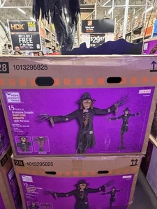 Home Accents 15 Ft Giant Animated LED Worricrow Halloween Animatronic Gruesome - Picture 1 of 2