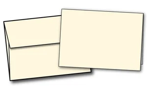Blank 5" X 7" Cardstock and Envelopes - Ivory/Cream - Heavyweight 80lb Cover ... - Picture 1 of 4