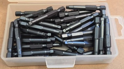 (50 piezas) WESTWARD 41D611 Power Bit Sae 1/4" unidad de alimentación hexagonal Foto 1 de 2